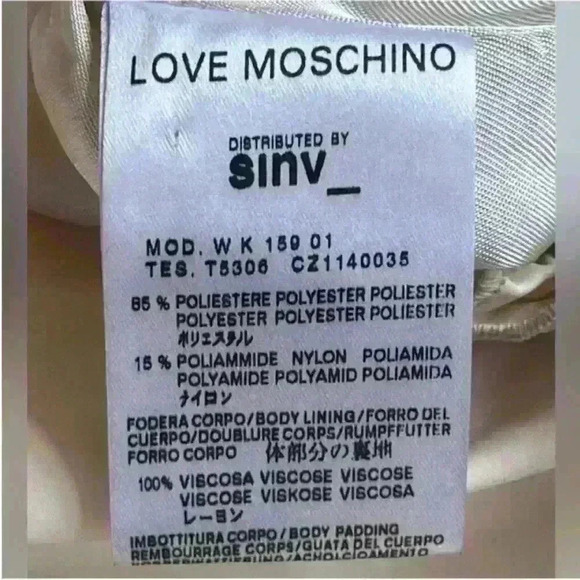 Love Moschino Vintage Women's Cream Ruffled & Belted Coat Size US 12 Fits Like 6 - Picture 7 of 9